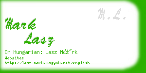 mark lasz business card